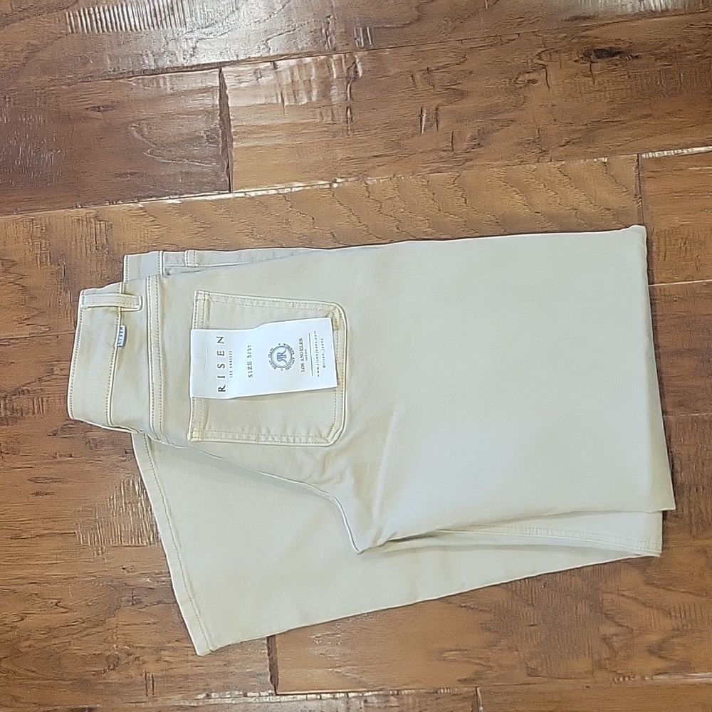 Risen Mid-rise Wide leg khaki denim 5/27